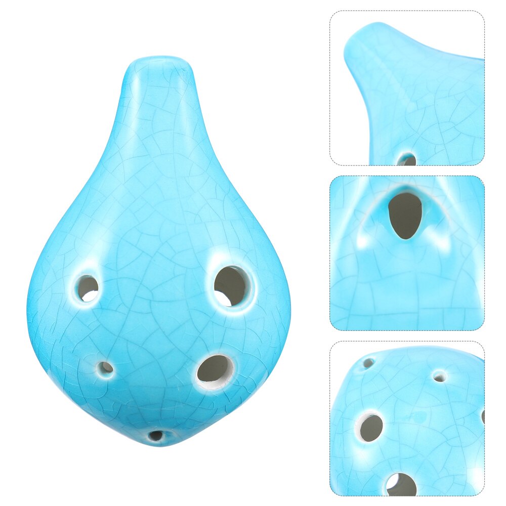 1 Set 6 Hole Ocarina Dolomiet Ocarina Alto Ocarina Instrument: Blue10X6.5X4.5CM