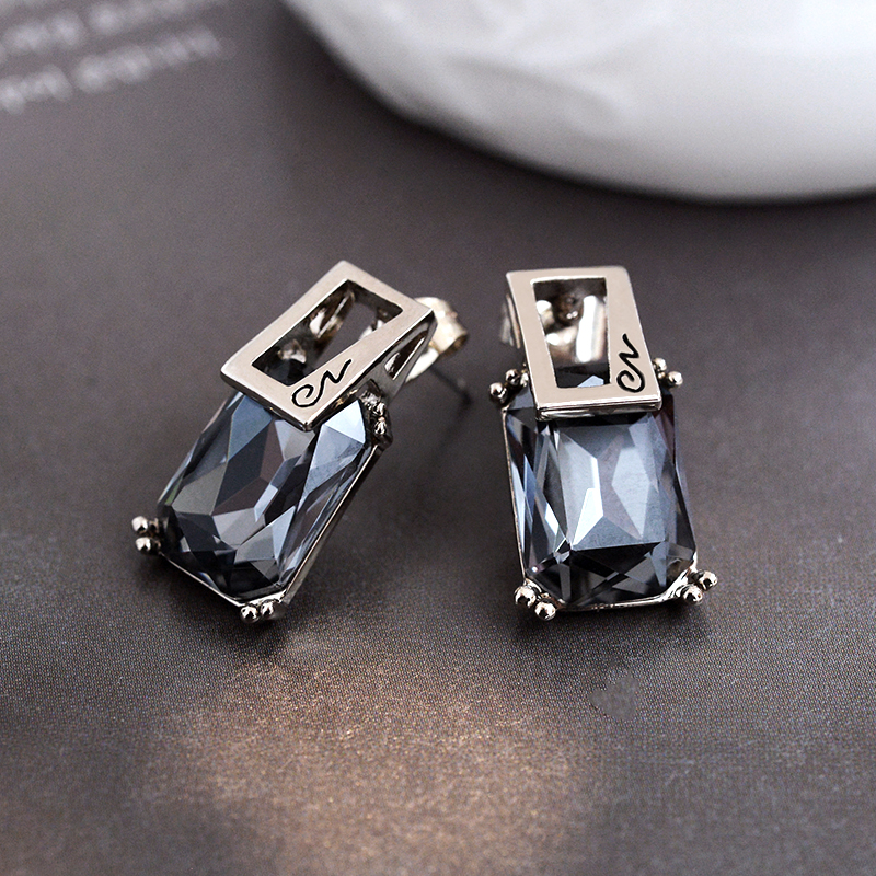 Boucles d'oreilles biscuits carrées exquises pour femmes, boucle d'oreille déclaration vintage, bijoux fantaisie, , , , 2024