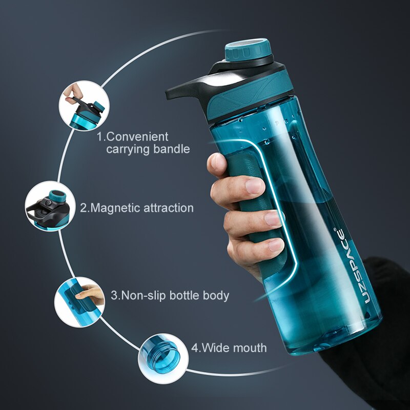 Sport vandflasker bærbar lækagesikker direkte drikkedel miljøvenlig plast udendørs rejse shaker flaske 700m