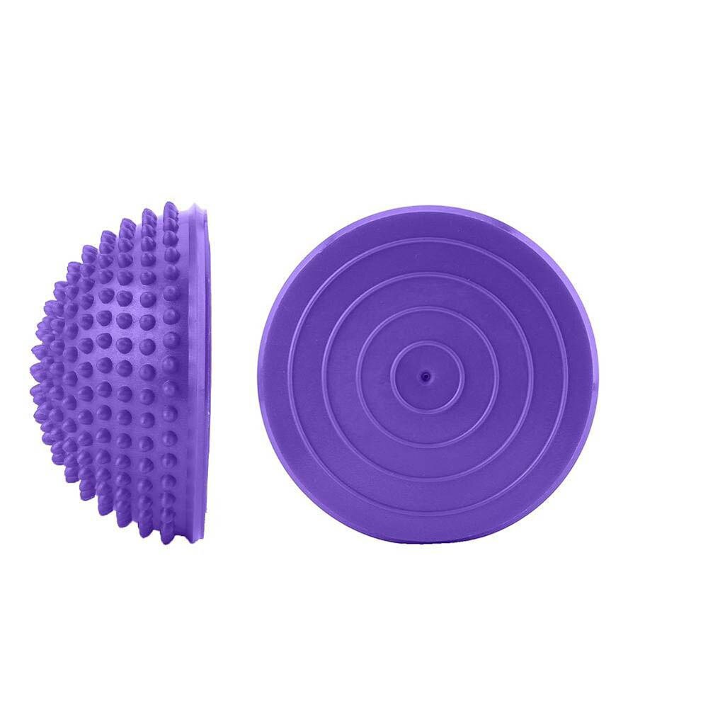 Spiky media pelota para Yoga y masaje de pies, bolas de 16cm de PVC, para ejercicio físico, Pilates, ejercicio físico, entrenamiento de habilidad: Púrpura