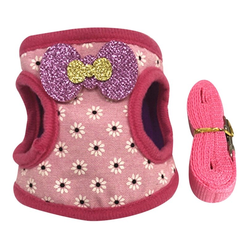 Arnés de conejo ajustable con correa, chaleco Bunnie forFerret para mascotas pequeñas, multicolor, disfraz para mascotas, ropa para mascotas: P / S