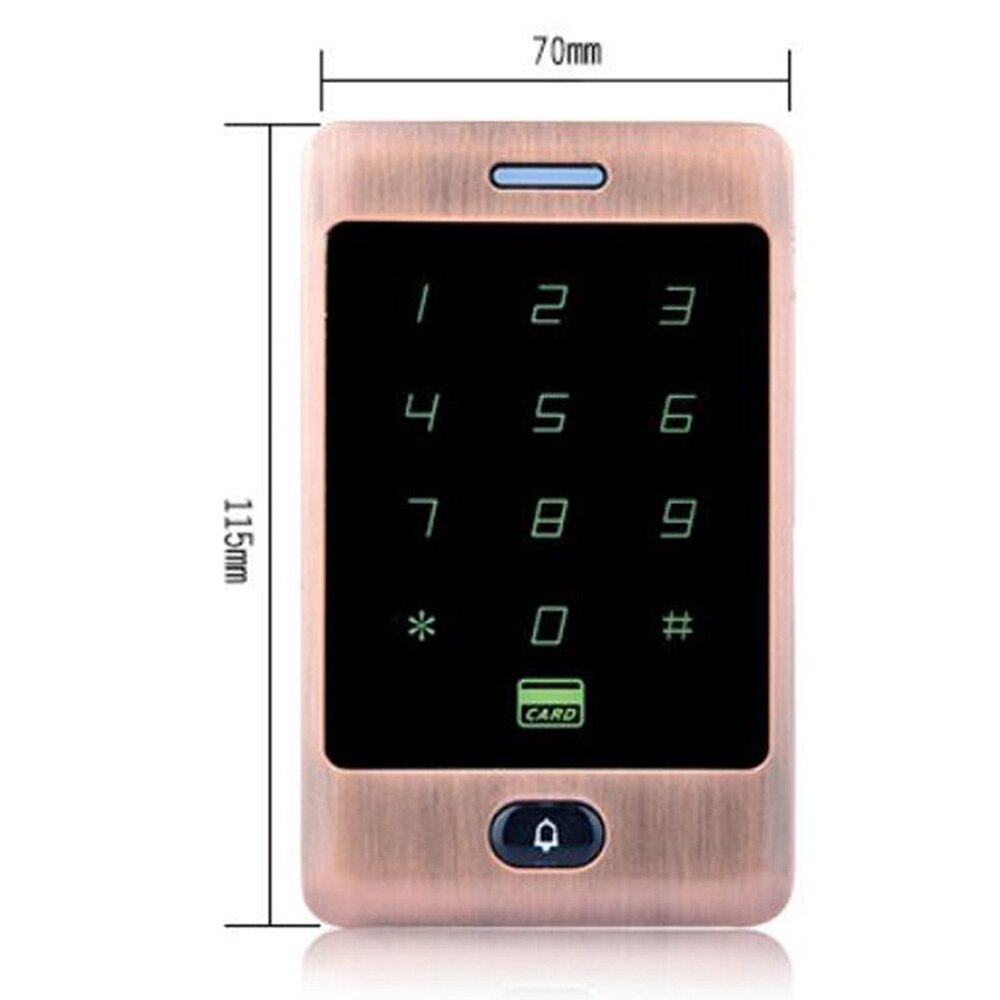 Standalone Access Control System 125KHZ RFID Keypad Metal Touch Waterproof IP65 Door Lock Security System WG26 input/output