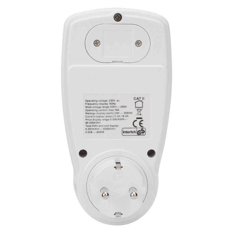 Energie Monitor 0.000KWh-9999KWh Power Meter Plug 0-16A Intelligente Elektriciteit Usage Monitor Energy Meter