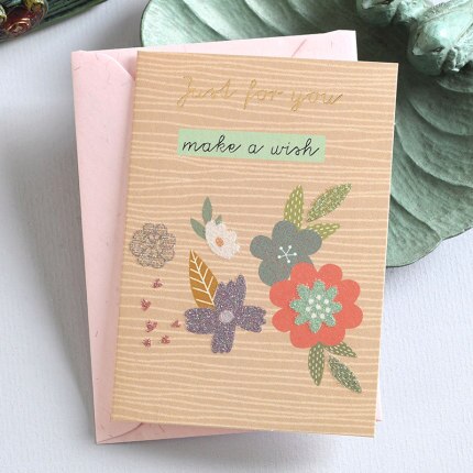 15pcs Mini Greeting Card Birthday Card Best Wishes Small Flower Card