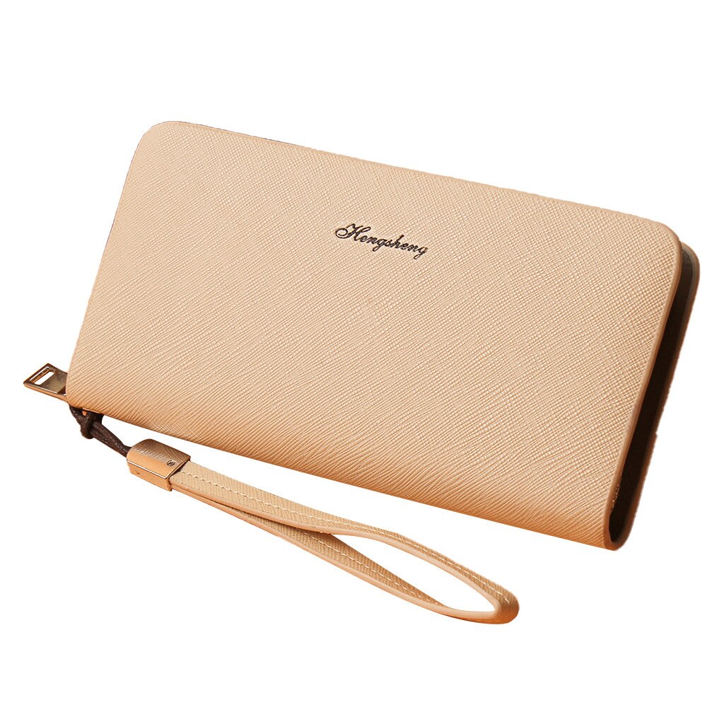 Portafoglio lungo da uomo Casual pochette multifunzione pacchetto di carte porta carte multi-card nuovo portafoglio lungo da uomo Casual coreano # G30: Beige