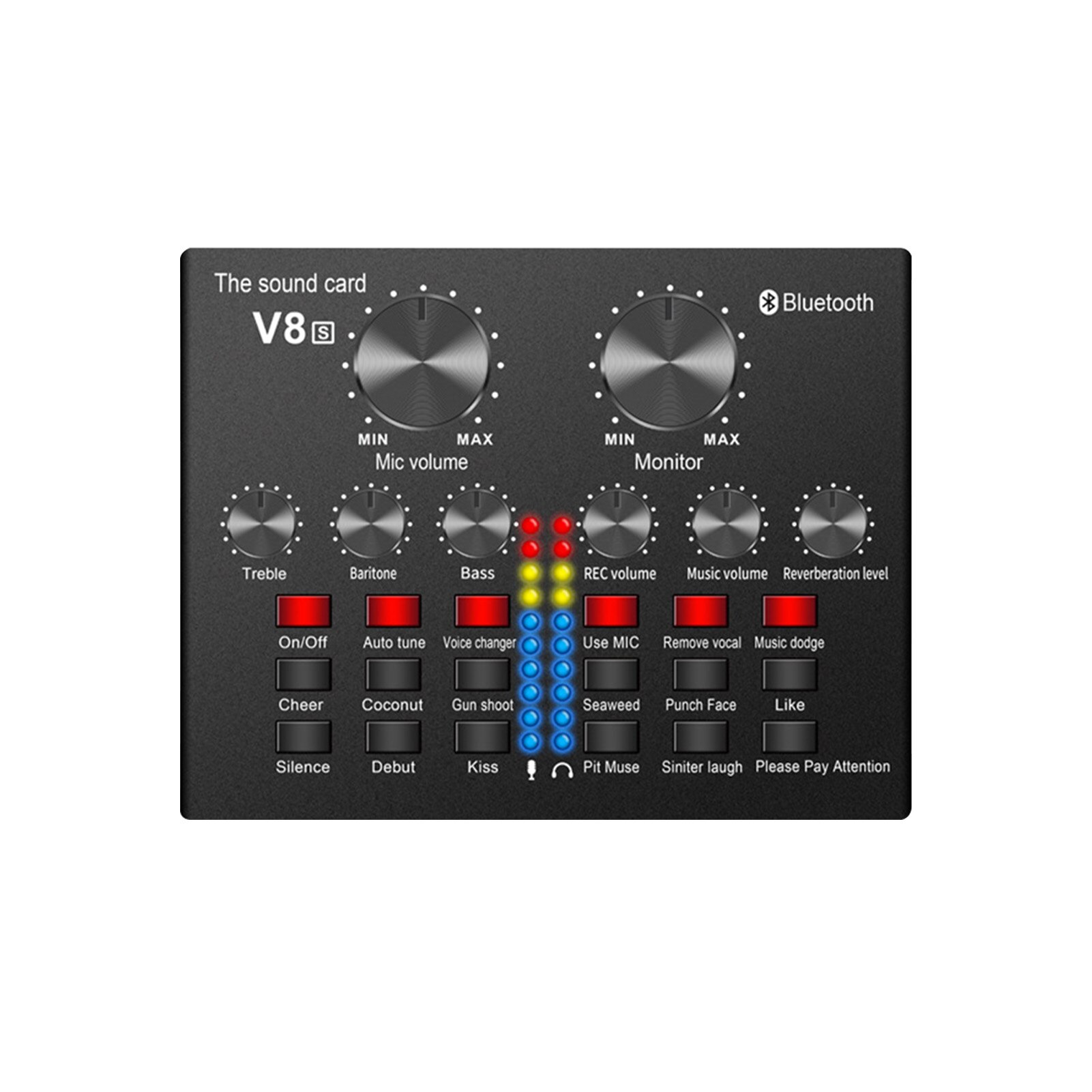 Meerdere Effecten Draadloze Bluetooth Home Party Verwijdering Vocal Live Geluidskaart Universele Computer Telefoon Voice Changer Mixer Board
