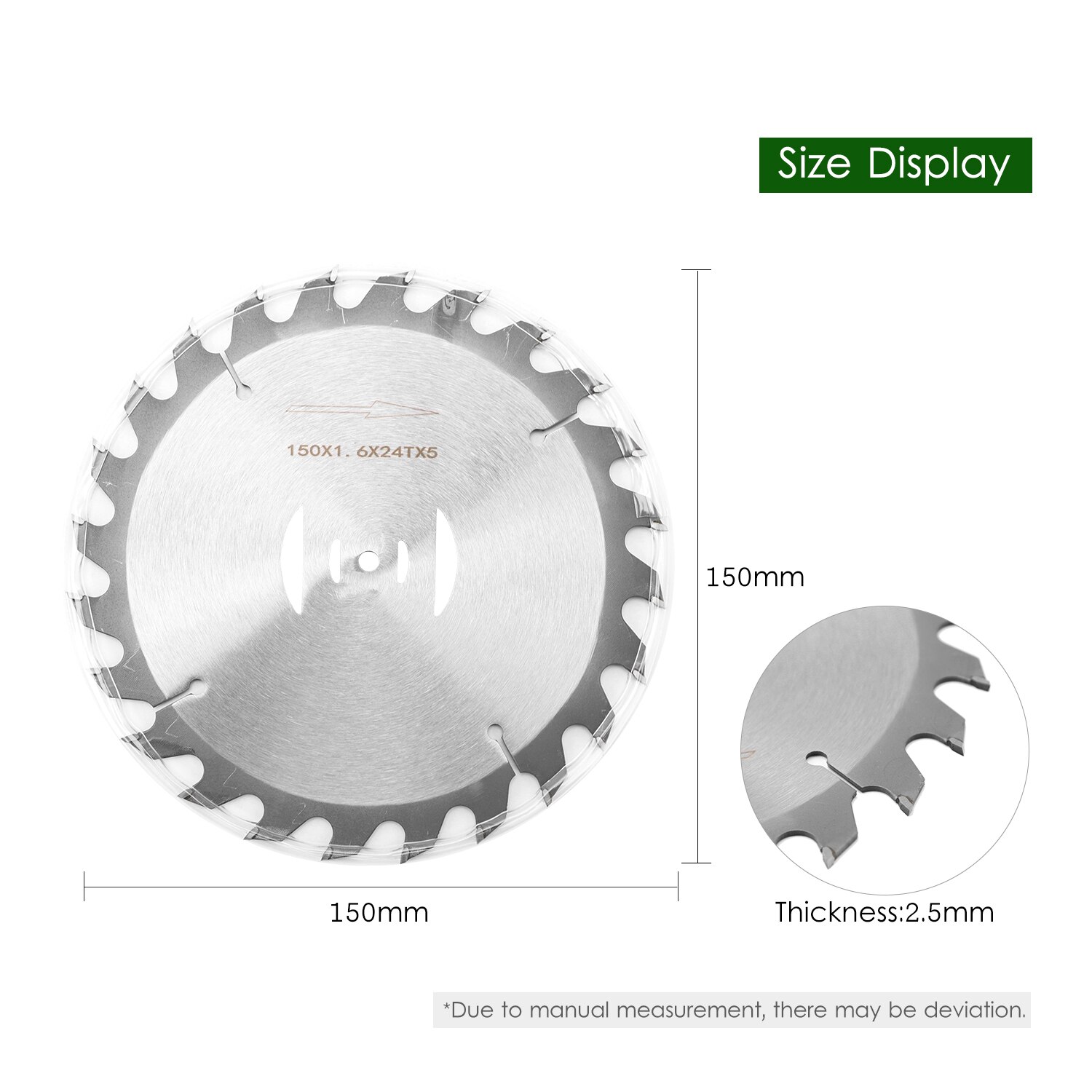 6" 150mm 24 Teeth Lawn Mower Circular Metal Saw Blade Round Saw Cutter Electric Weeder Accessory for Garden Agriculture Use