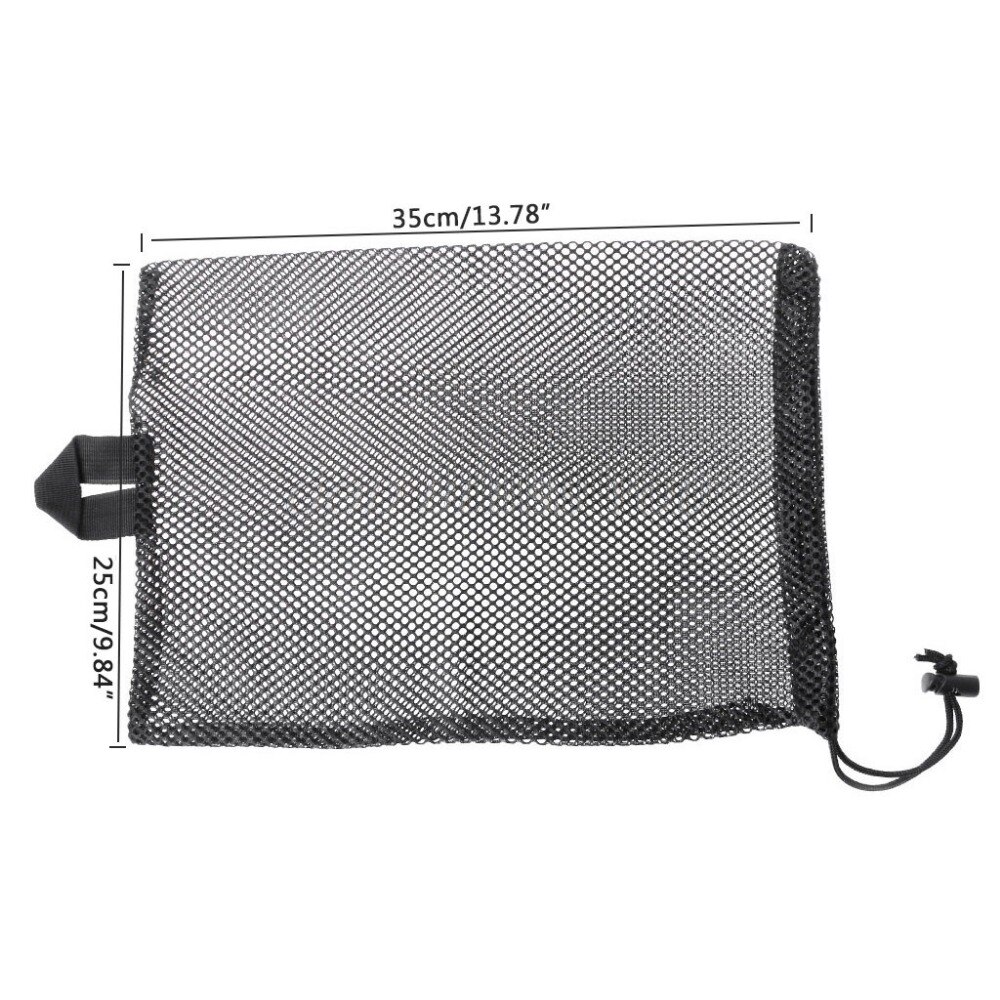 Bolsa de red de buceo para nadar de secado rápido, tipo de cordón, deportes acuáticos, aletas de Snorkel, almacenamiento,