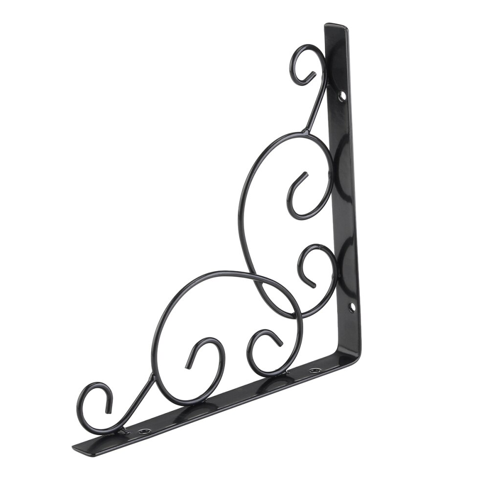 WINOMO Pack of 4 Decorative Iron Wall Mounted Shelf Brackets for Set Top Box