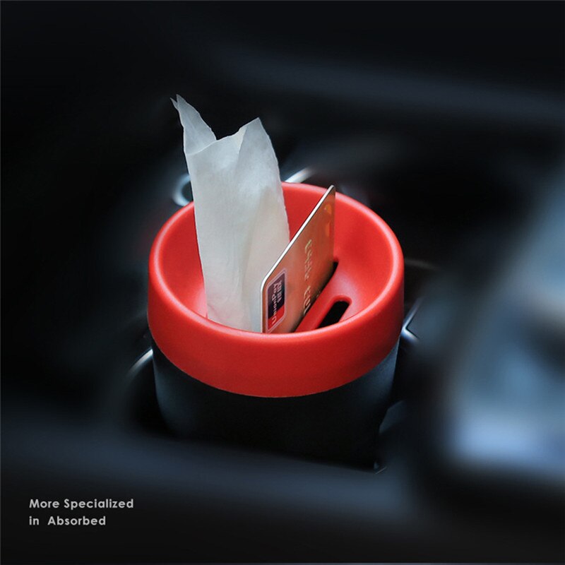 Car Tissue Box Car four-in-one multi-function storage bucket car trash can tissue box change cans card holder storage tube