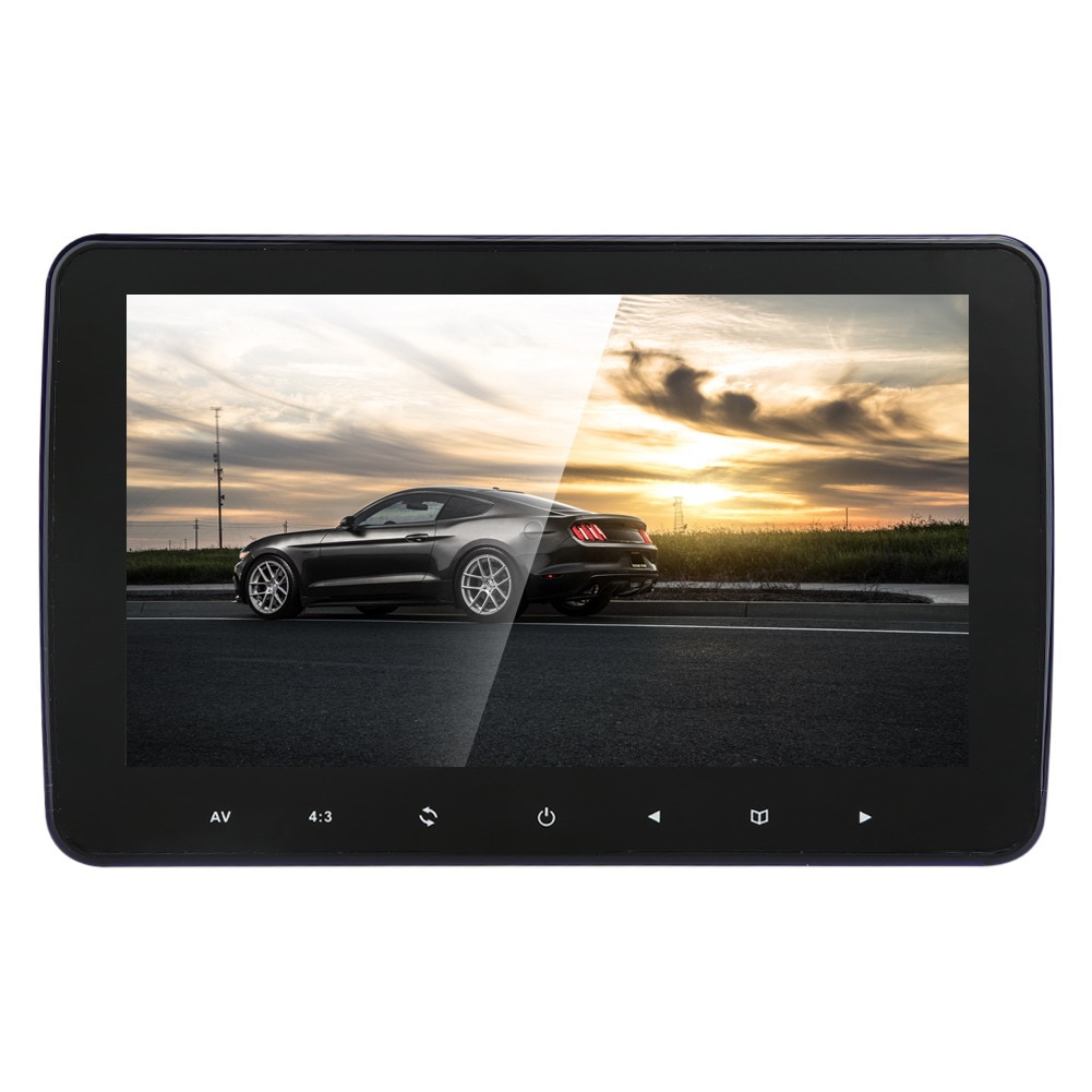 10 "universal automobiles monitor 7w 1024*600 hd digital lcd skærm bil nakkestøtte monitor med fjernbetjening