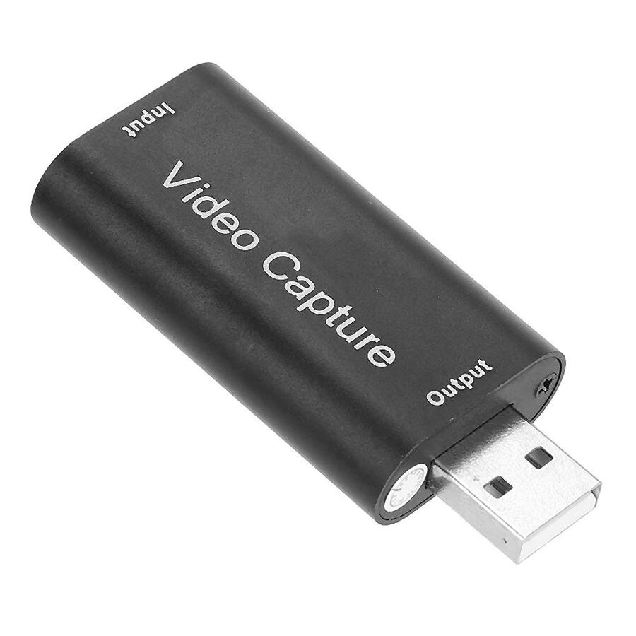 Usb 2.0 hdmi hd videooptagelseskort mini bærbar adapter sort til pc computer videooptagelseskort