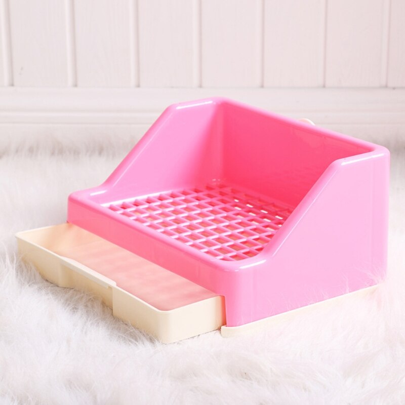 Bunny Drawer Toilet Box Potty Corner Pet Waste Station Plastic Grid for Rabbit Galesaur Ferret Cage Accessories