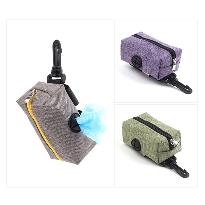 Portable Pet Puppy Cat Pick Up Poop Bag Dispenser Dog Poop Waste Holder Outdoor Garbage Organizer