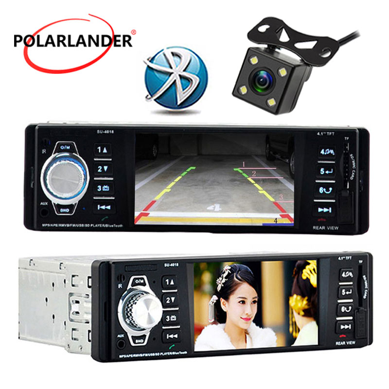 4.1 inch HD tft-scherm auto radio 12V mp5 radio cassette speler audio MP4 MP5 speler SD/USB /AUX IN een DIN Autoradio bluetooth
