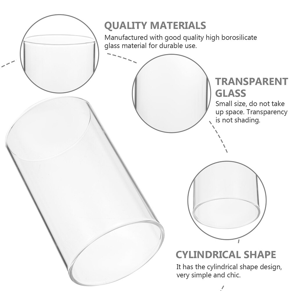 Accesorios para velas de 2 piezas, cúpula de vela de vidrio transparente, cubiertas de vela de mesa, zuecos de vidrio para Decoración