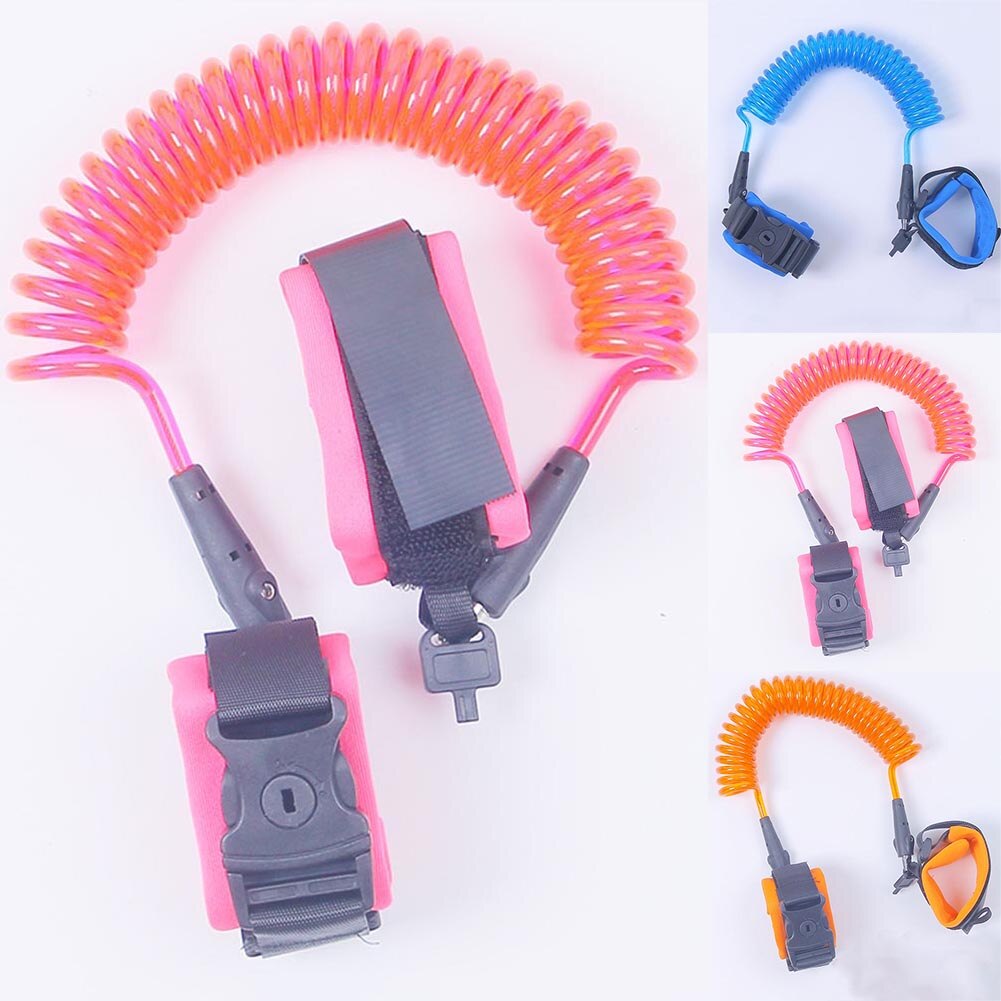 1.5/2/2.5M Verstelbare Kids Veiligheid Wandelen Harnas Pols Link Kinderen Veiligheid Armband Kinderen Pols Leash Anti-verloren Riem Band