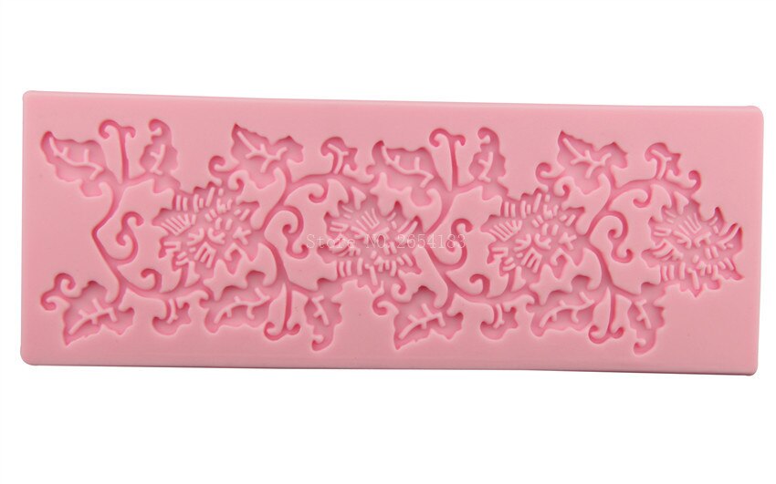 Craft Wijnstok Bloem Kant Siliconen Fondant Zeep 3D Cakevorm Cupcake Jelly Snoep Chocolade Decoratie Bakken Tool Mallen FQ2356