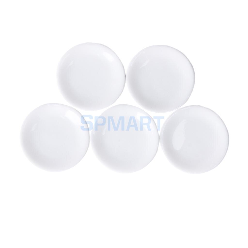 SPMART 5 pcs 1/12 Dollhouse Miniature White Porcelain Dish Plate