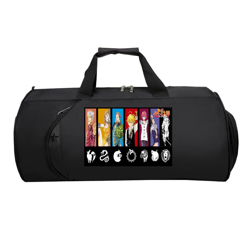 Men Travel luggage shoulder Bag Package teenagers Multifunctional Large Travel luggage Handbag for anime The Seven Deadly Sins: 01