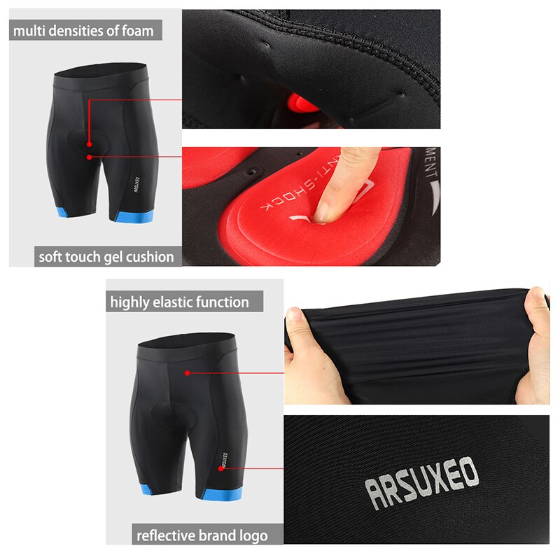 Biker Shorts Uomini 5D GEL Imbottito Calzamaglie Ciclismo Shorts Antiurto MTB Della Bicicletta Shorts Bici Da Strada Shorts Culotte Ciclismo Hombre