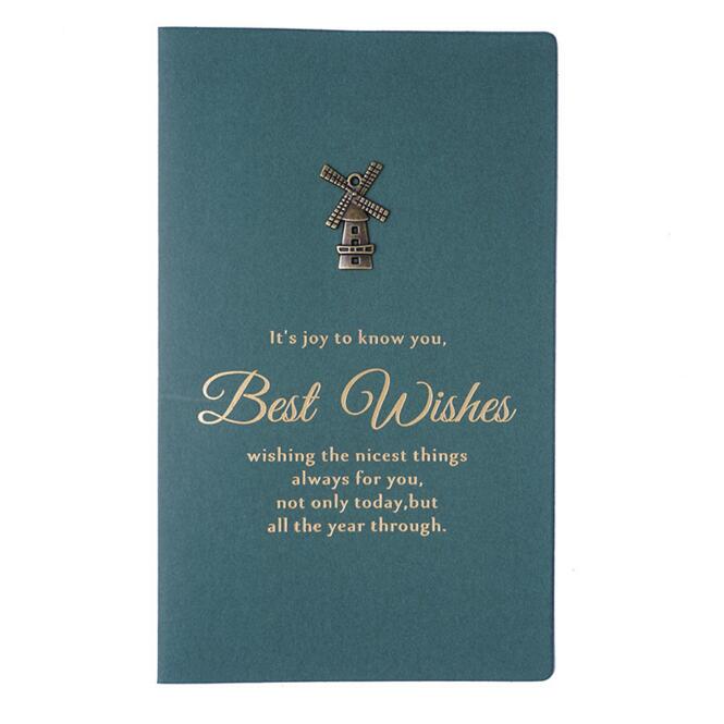 10pcs/lot Retro Metal Envelope Card Birthday Message Papers Card Year Greeting Wishes Postcard Valentine's Day Card