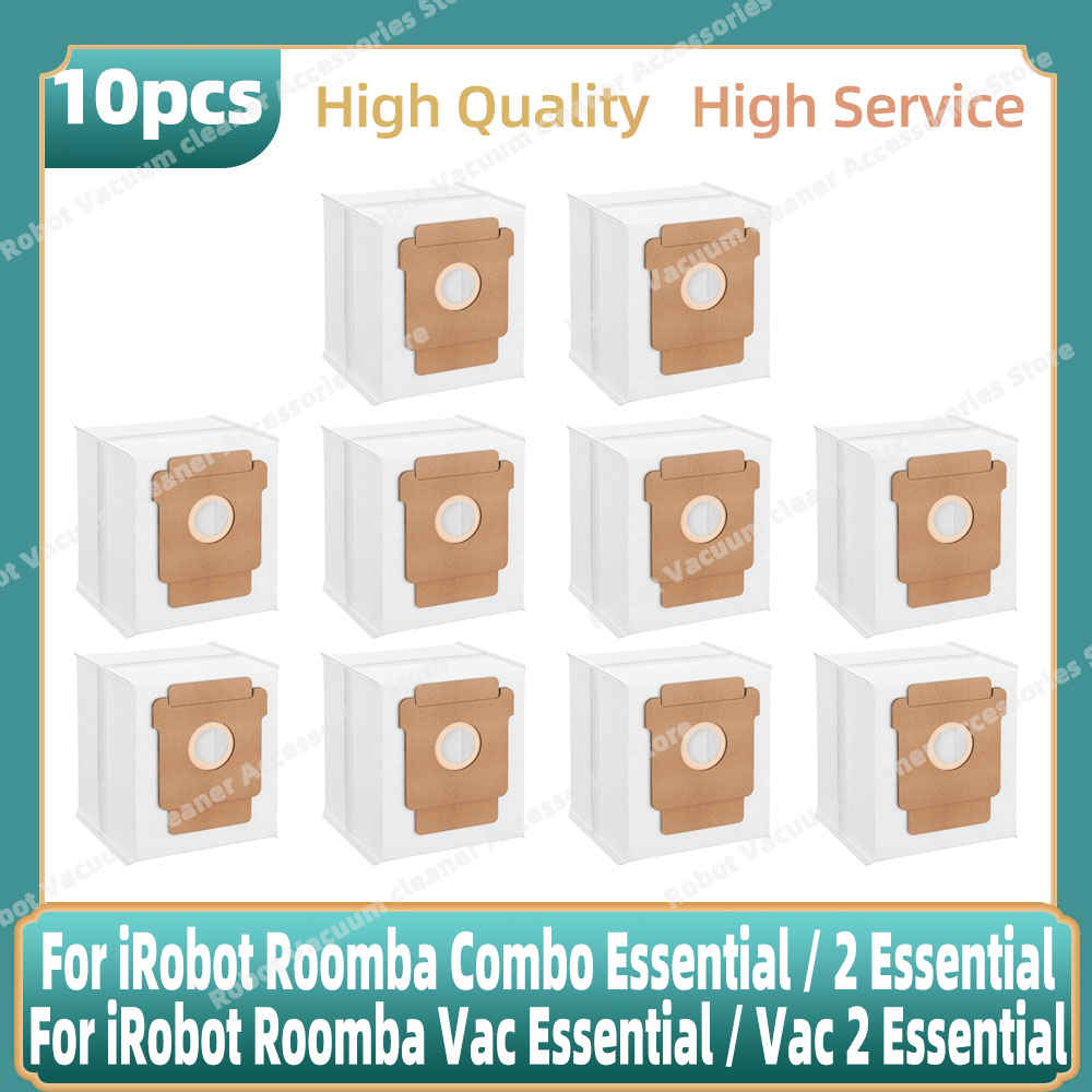 Compatible For iRobot Roomba Combo Essential / 2 Essential, Roomba Vac 2 Essential Parts Main Side Brush Bag Mop Hepa Filter: Yellow