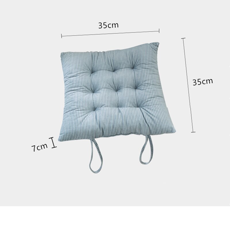 1pc 35*35cm Plush Chair Cushion Dining table Chair cushion Autumn and Winter Stripes Thickening Chair Cushion