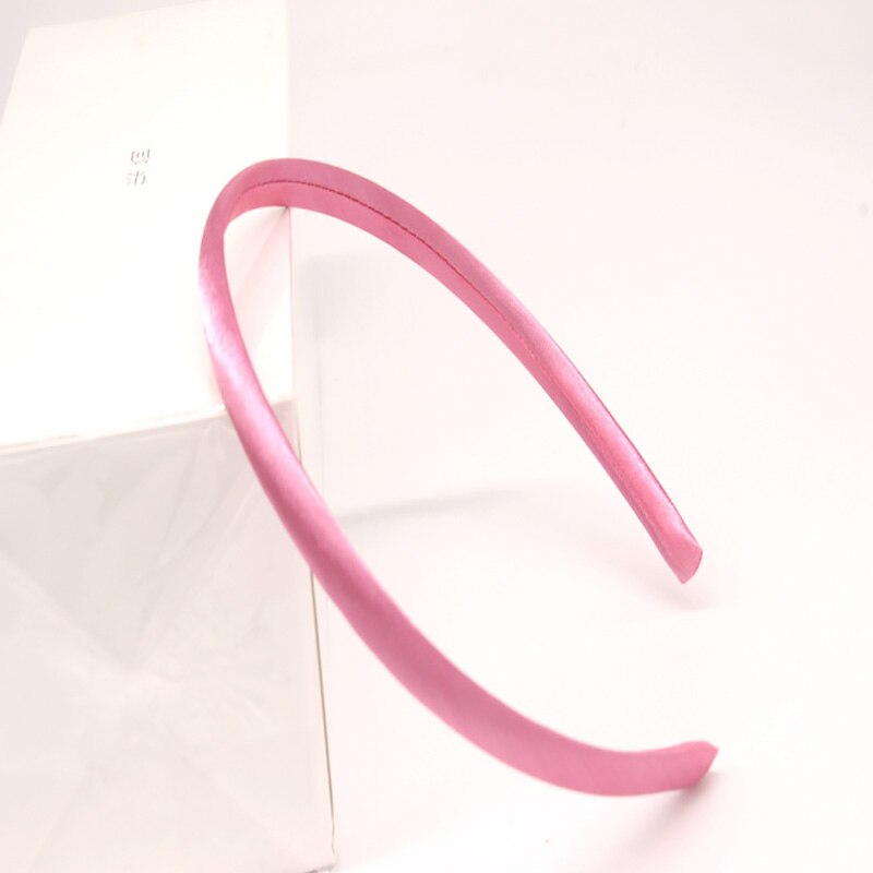 10 sztuk 10mm tkaniny pokryte pałąk kolorowe włosy obręcze puste ustawienia bazowe dla DIY Making dzieci dziewczyny akcesoria do włosów ustalenia: Rose Red