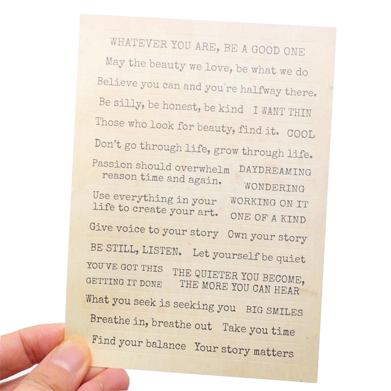 4 stuks woordenstickers voor scrapbook-doe-het-zelfprojecten/fotoalbums/kaarten maken