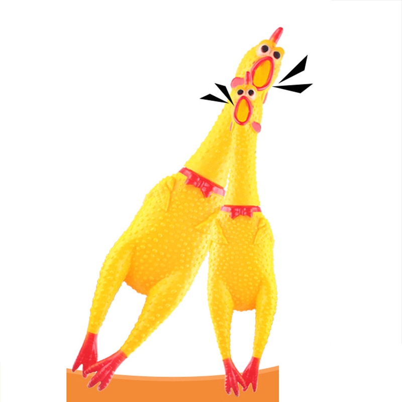 Schreeuwende kip huisdieren honden speelgoed knijp piepend geluid grappig speelgoed veilig rubber voor honden kies kauw speelgoed игрушки для собак