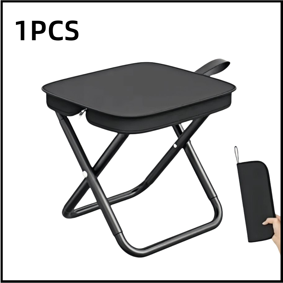 Draagbare multifunctionele outdoor lichtgewicht compacte klapstoel campingstoel reisstoel wandelen picknick viskruk: Grey