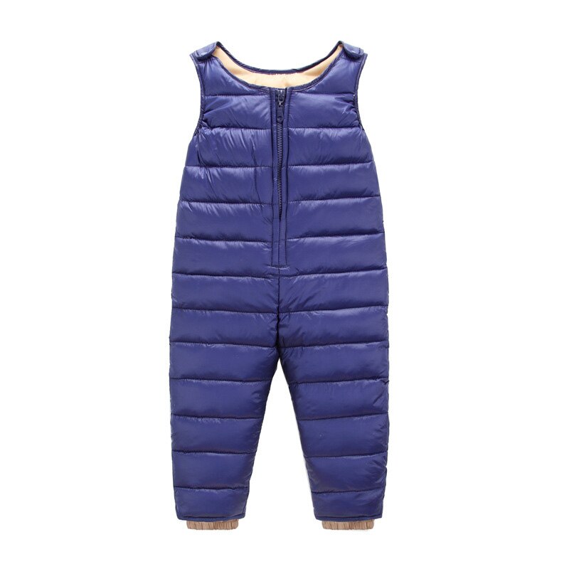 Kinderoveralls winter kinder donsjack overalls jongens en meisjes dikke warme peuter baby kinderkleding: Bz1922 blauw / 3t
