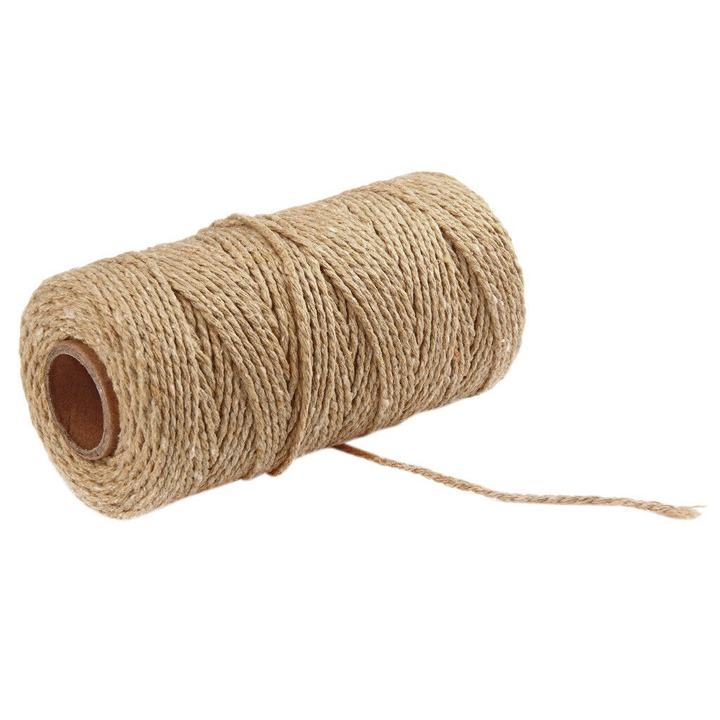 100m Long/100Yard Pure Cotton Twisted Cord Rope Crafts Macrame Artisan String Multicolor Cotton Linen Rope Home Textiles: L