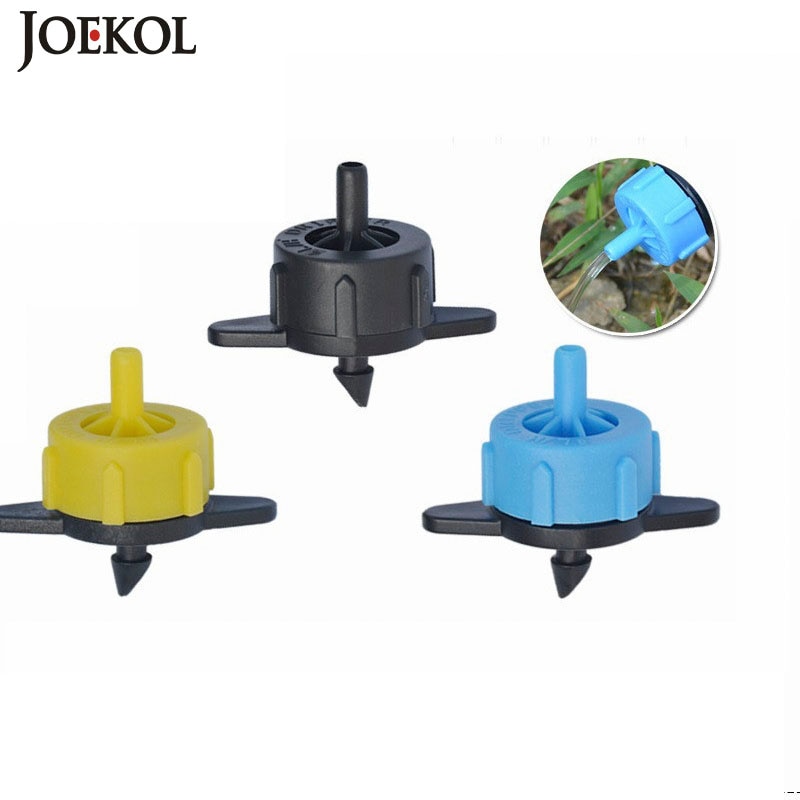 50 stk 2l 4l 8l/ h justerbar trykkompenserende drypvanding emitter drypper sprinkler spayer havevanding