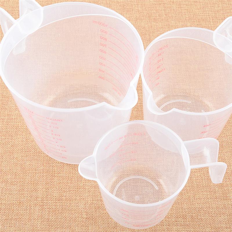 1000ml Liquid Measuring Cup Container Clear Plastic Graduated Measuring Volumetric Beaker Tool Baking Kitchen Accessories