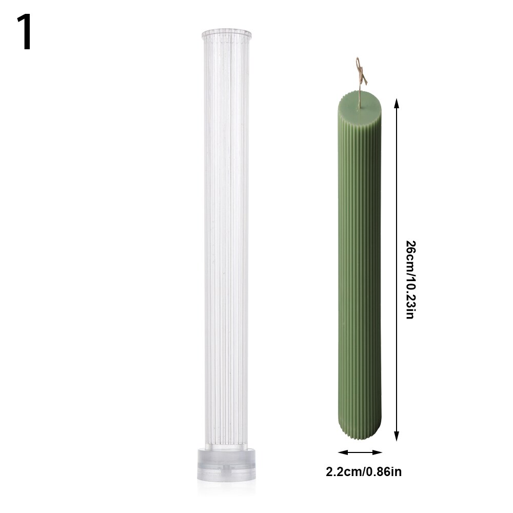 Long Pole Stripe Rack DIY Craft Candle Molds Candle Making Mould Match Large Cylinder Rib Handmade Soap Molds Clay Craft Tools: type1