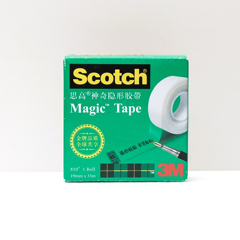 3M Scotch Tape Dispenser With Magic Stealth Transparent Tape Office Stationery Adhesive Tape Holder 3M Big Brand Are Trustworthy: magic tape 19mmX33m