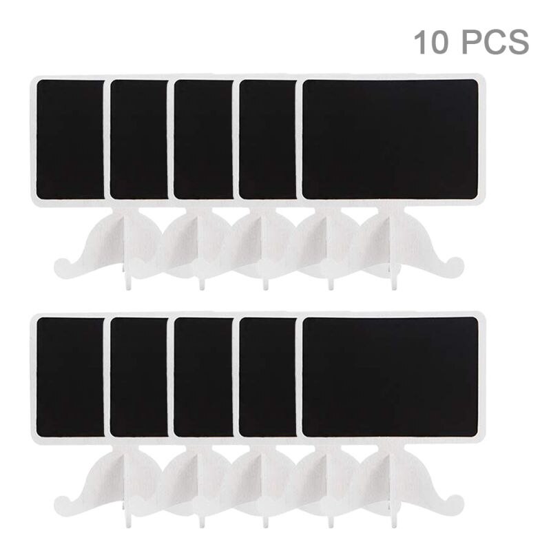 Mini Chalkboard Standing 10 Packs Wooden White Framed Chalkboard Labels with Easel Stand Blackboard for Food Cards: B
