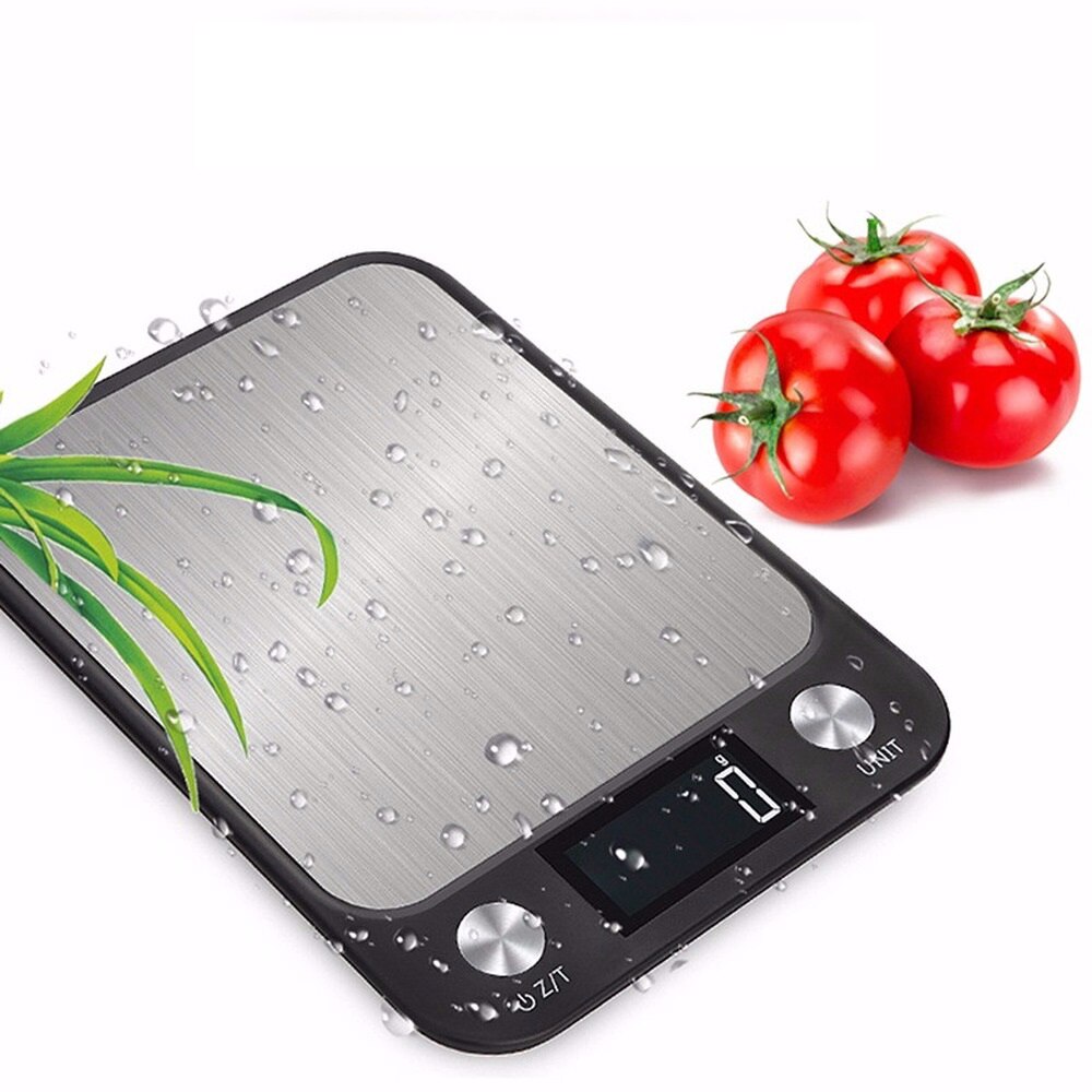 5/10kg/1g LCD Display Multi-Function Digital Food Kitchen Scale Stainless Steel Weighing Scale Cooking Tools Balance