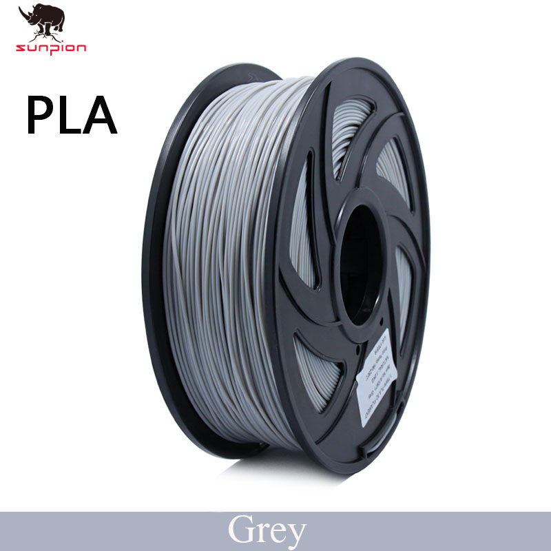 PLA 3D Printer Filament 1.75mm PLA 1.75 Filament 24 Colors White Dimensional Accuracy +/- 0.05 mm, 1kg / Spool: Gray