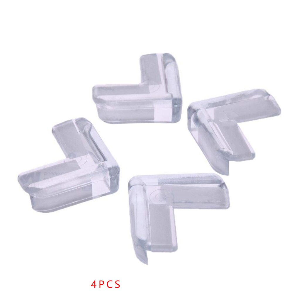 Protection d&#39;Angle Anti-collision pour Enfants, Tampon en PVC Transparent, Accessoire de Sécurité pour Bébé Pare-chocs de Coin de Table, 4 Pièces: Default Title