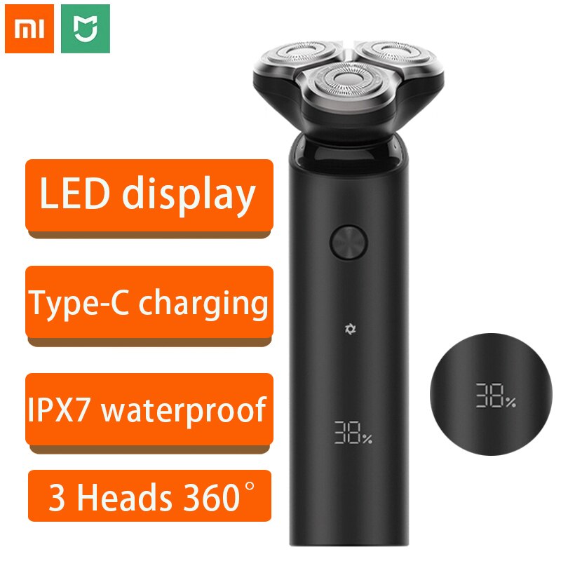 Afeitadora eléctrica Xiaomi, Afeitadora eléctrica para hombres, afeitadora recargable, lavable, cabezal 3D, afeitadora Mijia 4