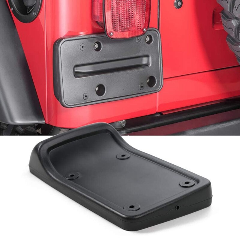 Parte trasera soporte para marco de placa de matrícula soporte de montaje soporte para 1997-2006 Jeep Wrangler TJ