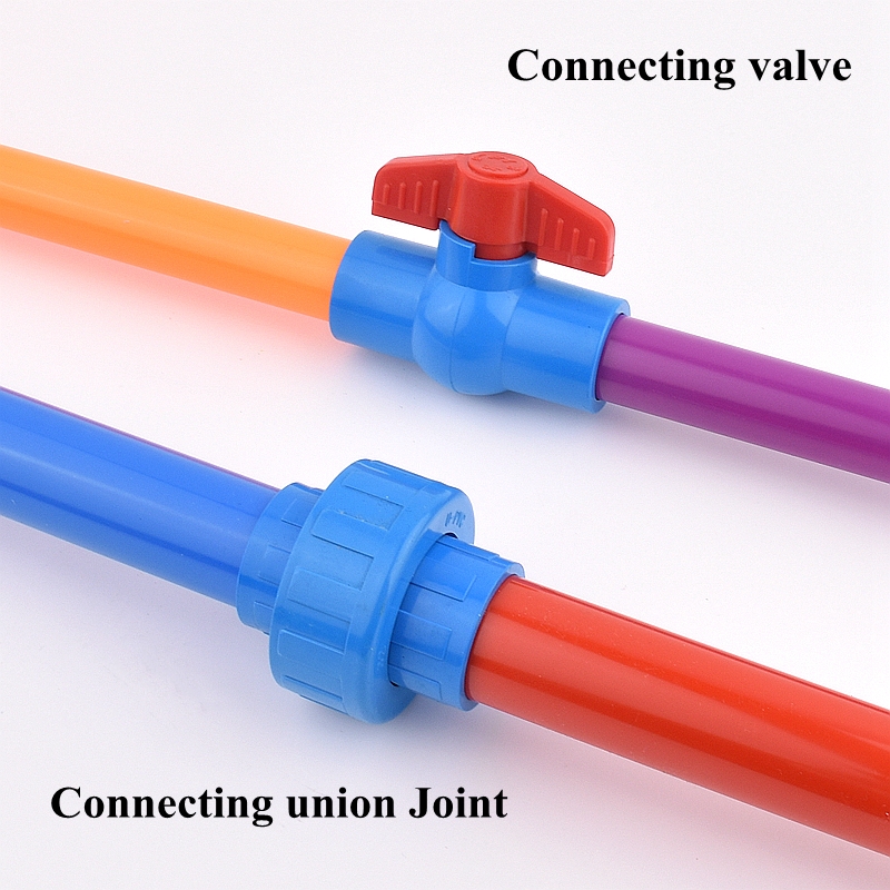 50cm PVC Water Pipe 25~50mm Red/Orange/Blue/Purple Aquarium Fish Tank Water Supply Pipeline Garden Irrigation Household PVC Pipe