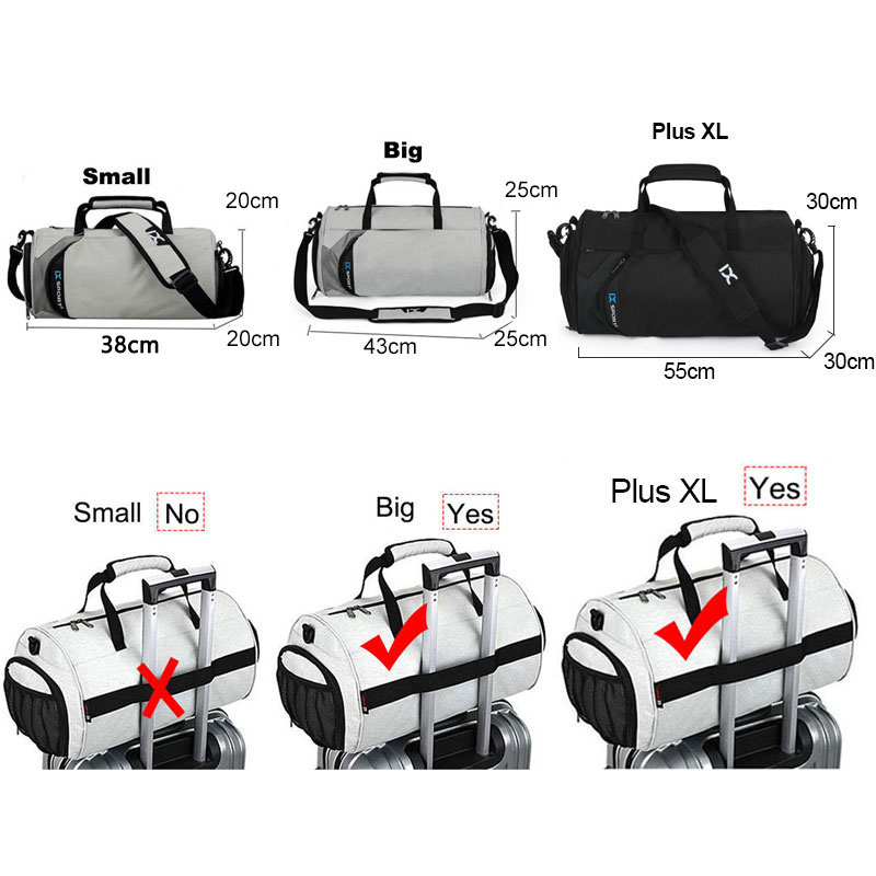 Men Gym Bags For Training Bag Tas Fitness Travel Sac De Sport Outdoor Sports Swim Women Dry Wet Gymtas Yoga Shoes Bag XA103WA