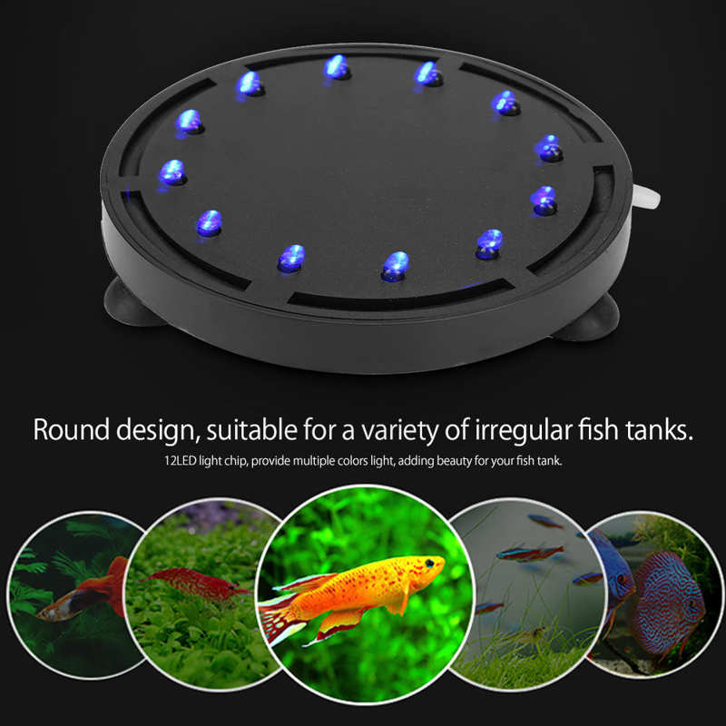 LCD Lamp Fish Tank Pet Products Wall Mount Fish Tank LED Bubble Submarine Light Diving Lamp Multi-color Lighting with Air