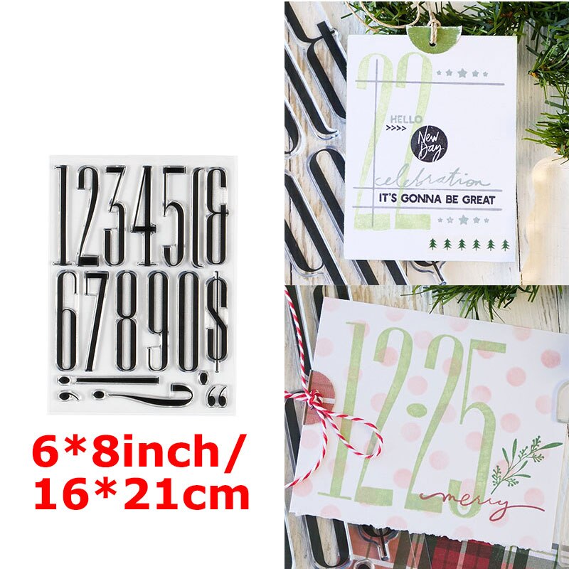 A-Z Capital Alphabets Number 0-9 Week Month Words Clear Stamps Thanks Loved Spring Happy Life English Letter DIY Craft 2022: 4