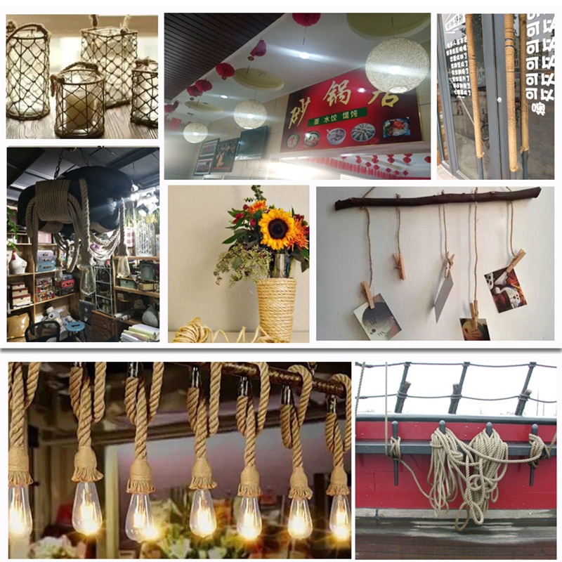 Cuerda de Yute Natural de 4mm, cuerda de cáñamo trenzada para macramé, artesanía Vintage para de boda, decoración hecha a mano para rascar mascotas