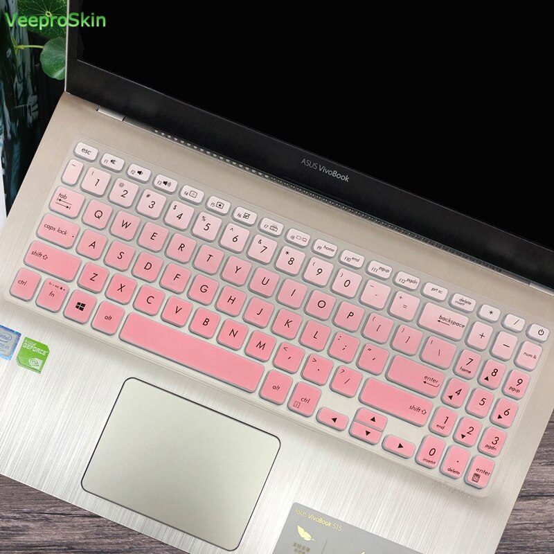 15.6 inch Keyboard Cover skin For Asus VivoBook 15 X512FL X512UF X512UA X512FA X512da X512UB F512 F512U F512DA X512 Y5000U: fadepink